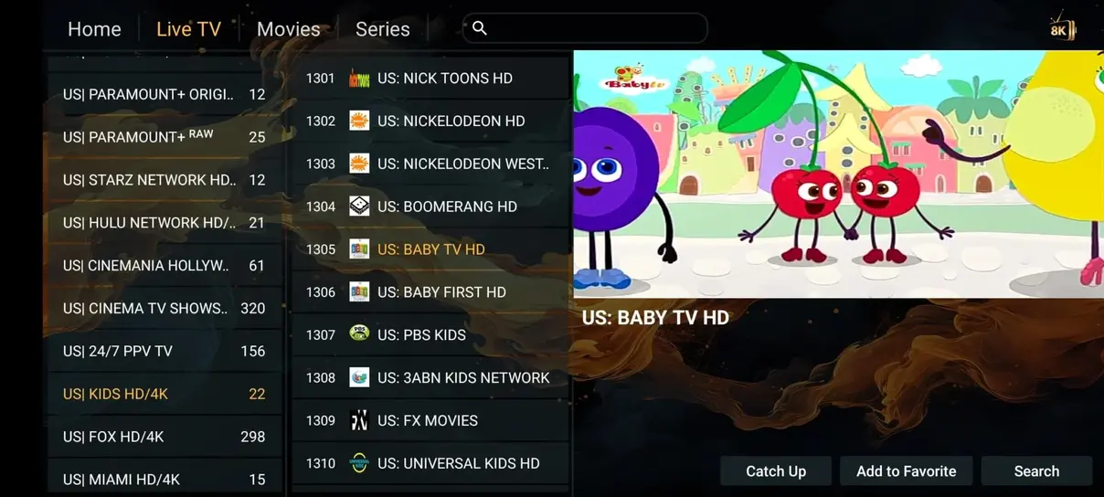 Yeah IPTV interface preview 3